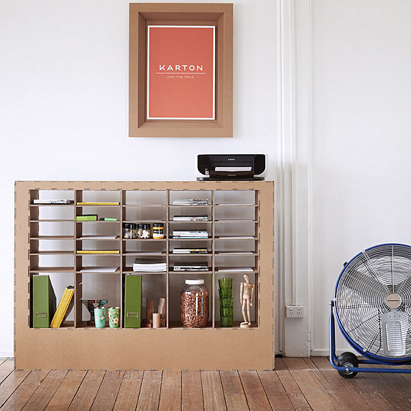 Cardboard shelving