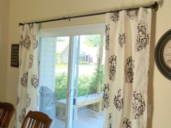 DIY stencil curtains