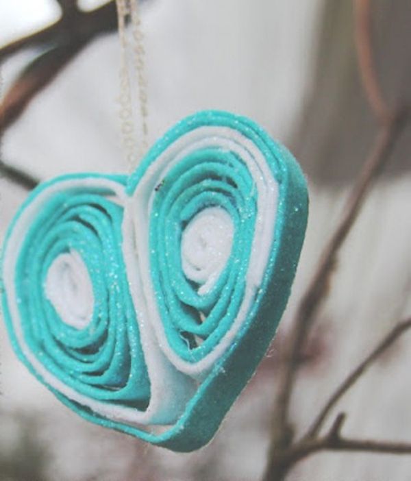 DIY whimsy heart ornaments look divine