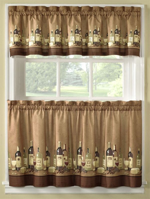 DIY wine accent cafe curtains