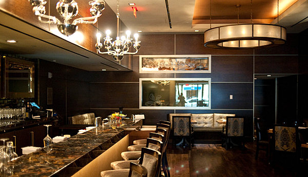 Glamorous modern bar