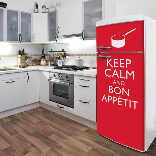 Keep Calm refrigerator door decal