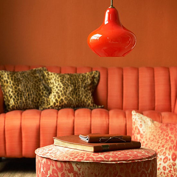 Leopard print living room