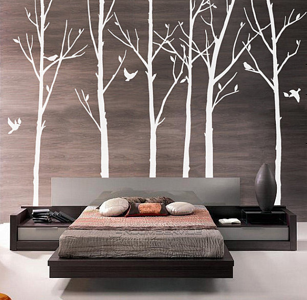 Modern tree wall decals