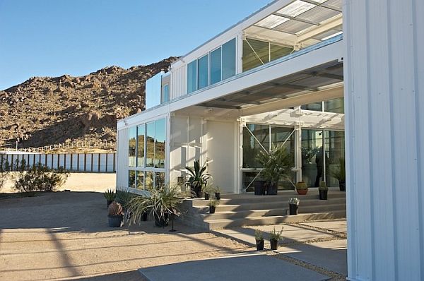 Mojave Desert Shipping Container House- Lavish design that replicate a traditional home