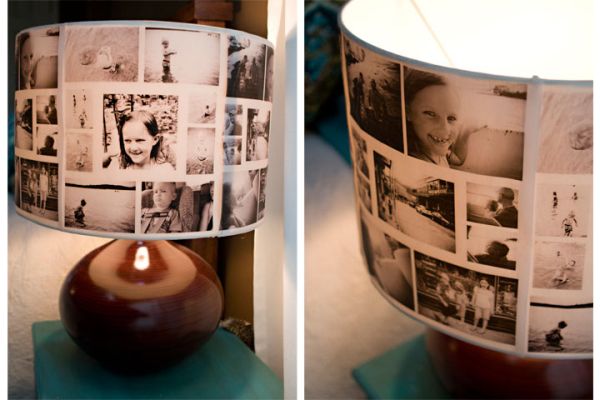 Photo collage lampshade