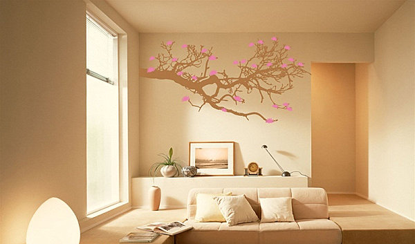 Plum blossom vine tree wall decals