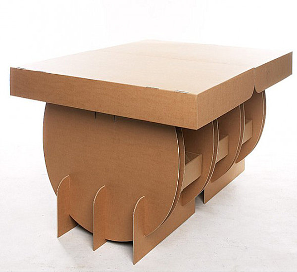 Portable cardboard table