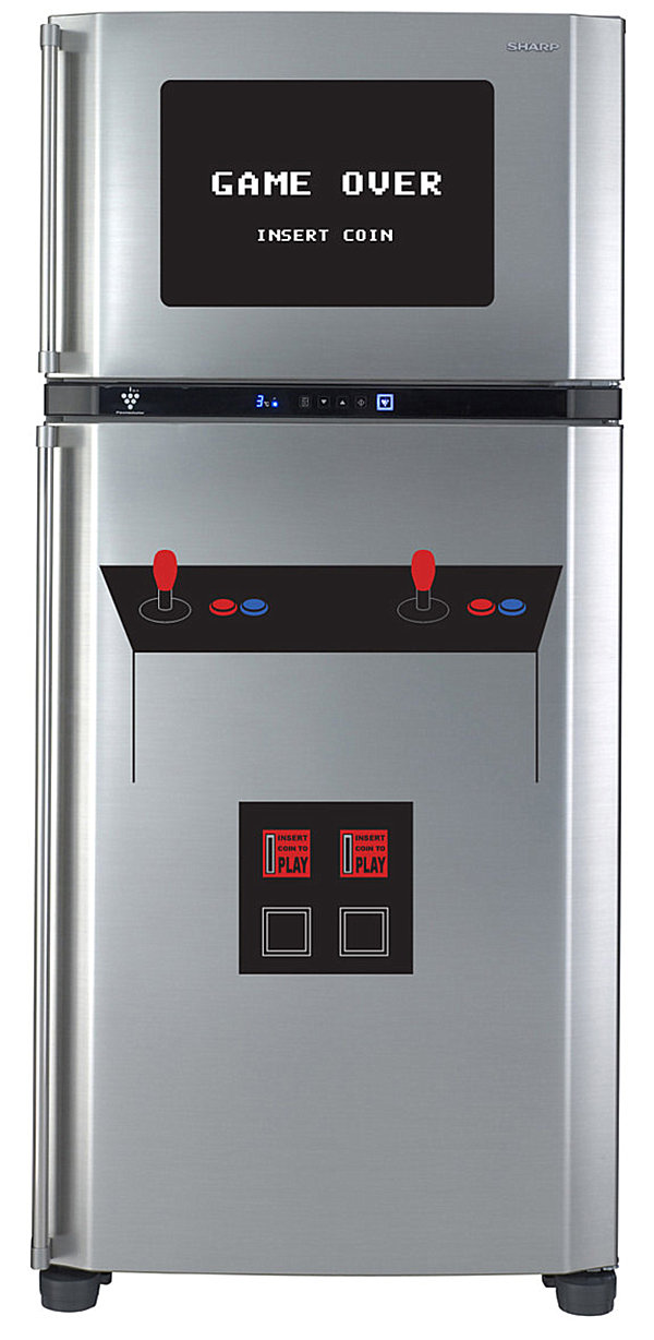 Refrigerator door video game decal