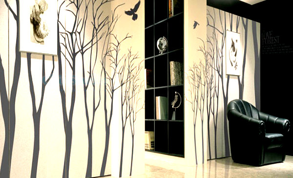 Set of tree wall decals