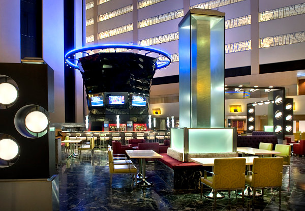 Strategically lit hotel bar