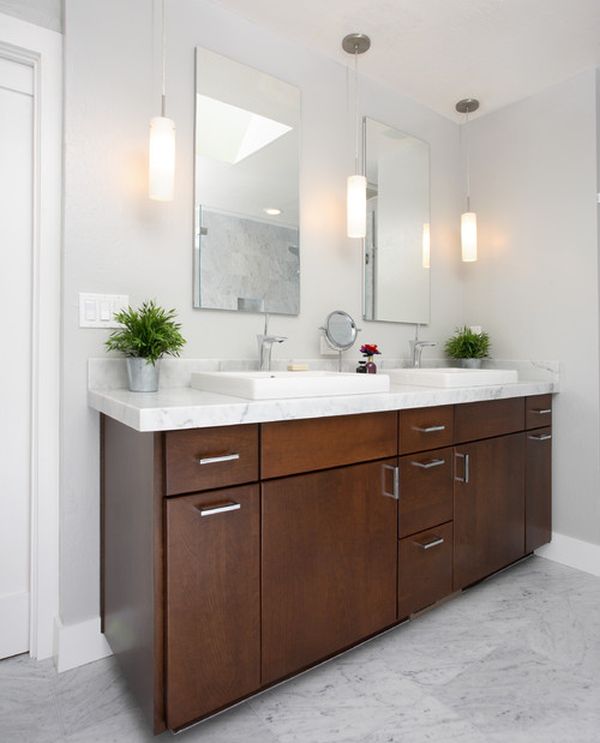 Bathroom Lights On Mirror Image Of Bathroom And Closet