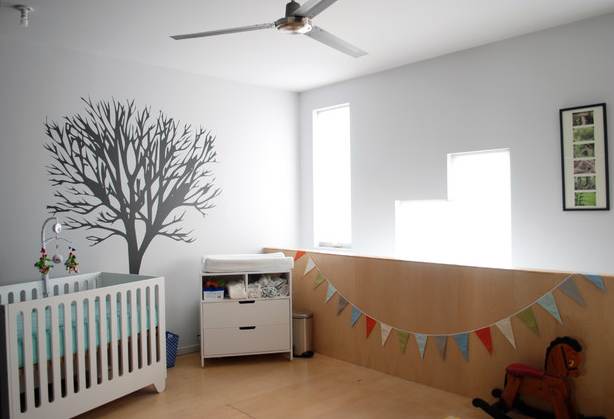 Tree decal in a nursery