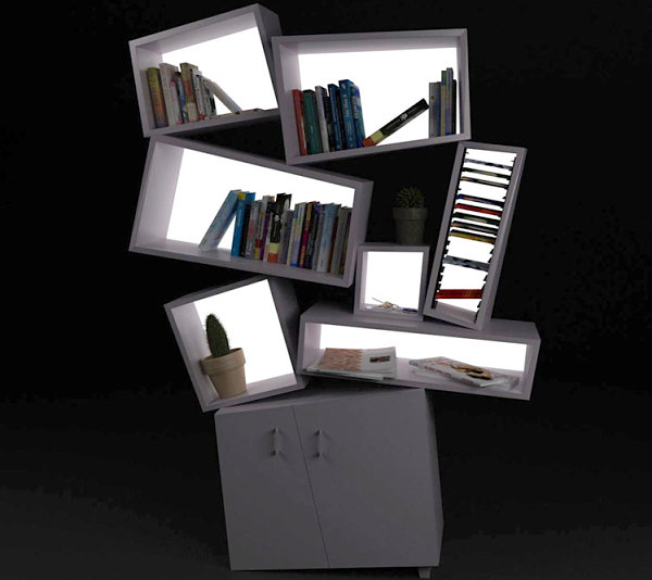 Unique modern bookshelf by Tembolat Gugkaev