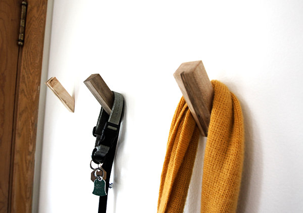 Wooden wall hooks