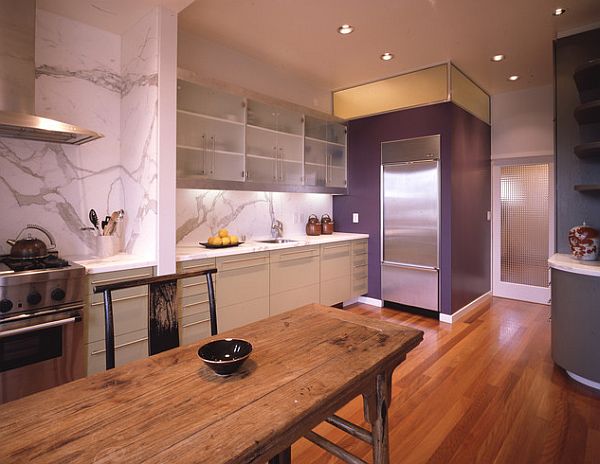 A tinge of purple for the kitchen