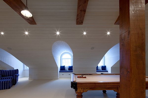 Attic rec room in a modern home in Toronto