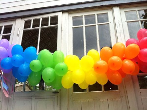 A decorative balloon chain for any type of party