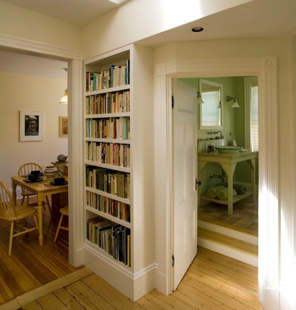 builtin bookshelves hallway ideas