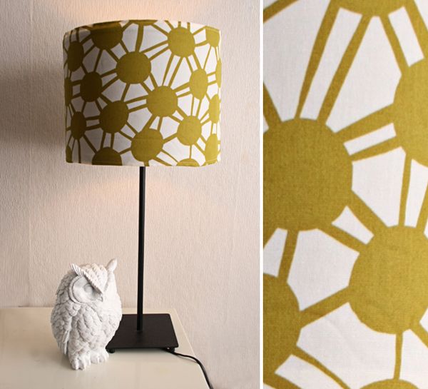 fabric covered lampshade