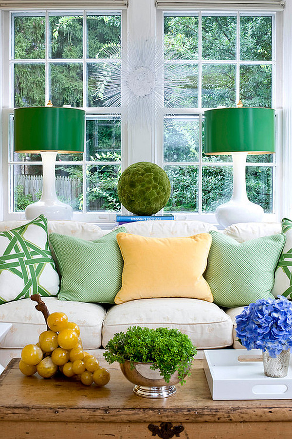 green living room decor