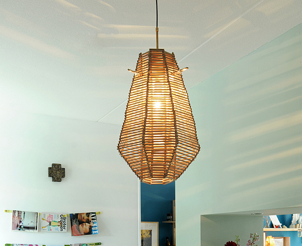 hanging copper lampshade