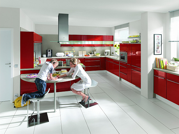 Red kitchens