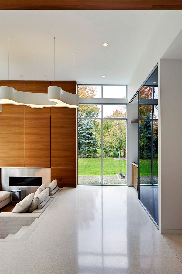 living room with floor to ceiling windows