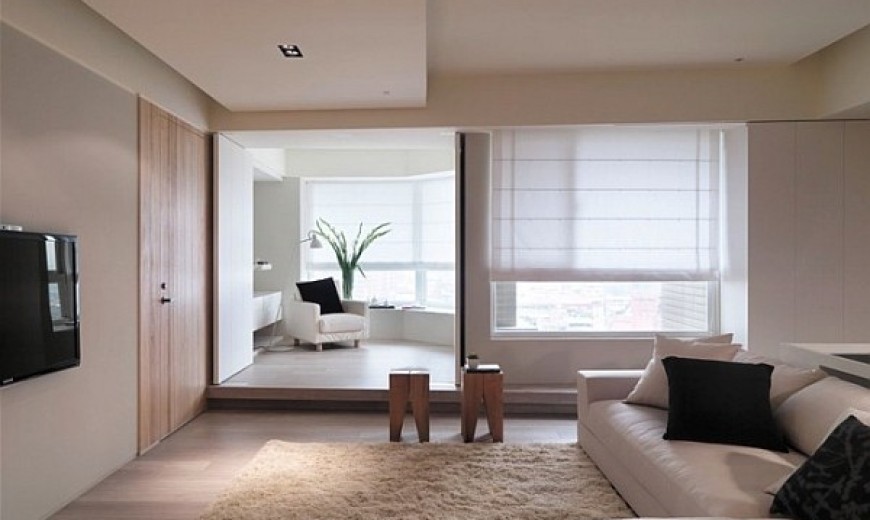 Sophisticated Asian Apartment With Neutral Colors and Minimalist Furniture