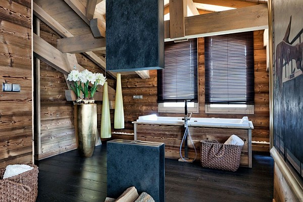 rustic contemporary bathroom