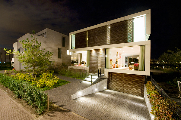 sunken driveway entrance