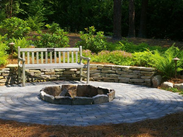 sunken fire pit