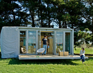 Compact and Sustainable Port-A-Bach Shipping Container Holiday Home