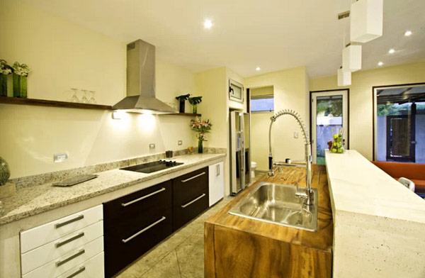 wooden kitchen island