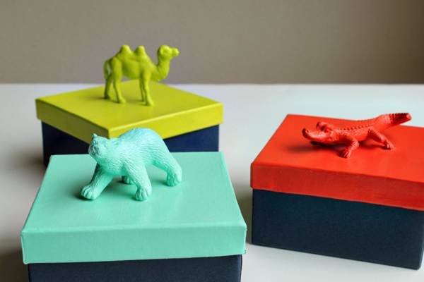 Animal party favor boxes