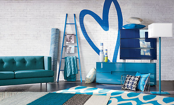 Blue decor makes a great transition to spring