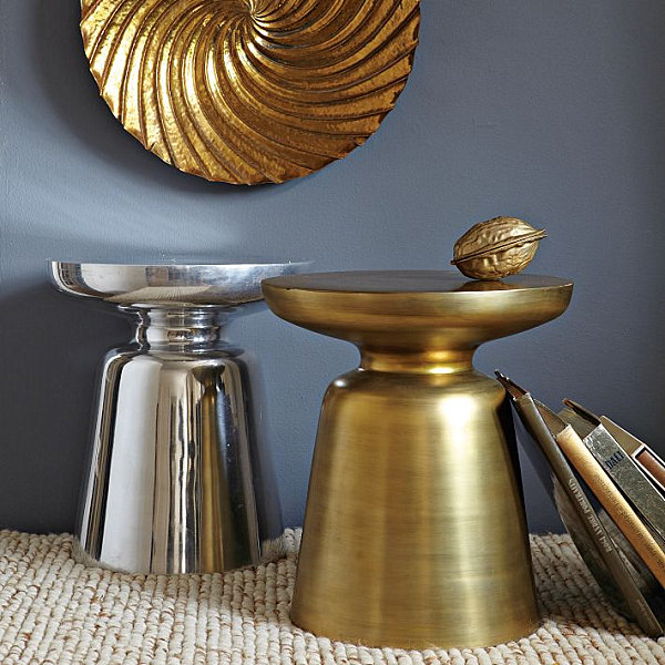 Brass side table