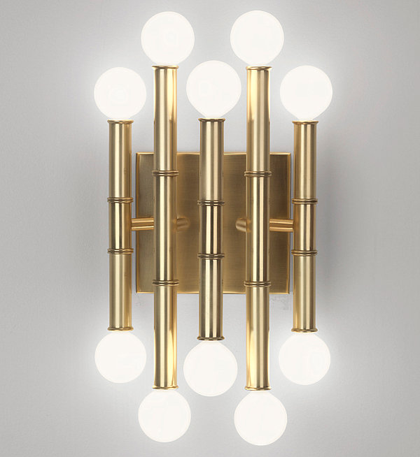 Brass wall sconce