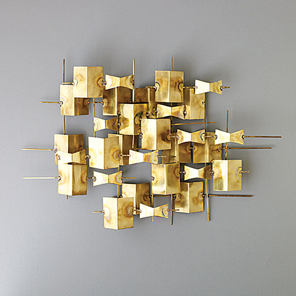 Brass wall sculpture