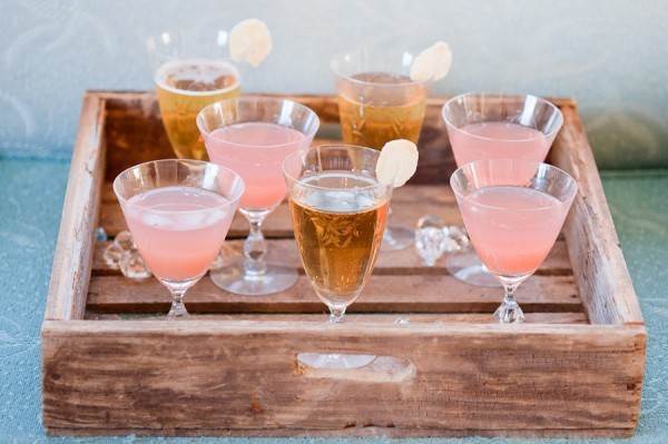 Cocktails on a tray