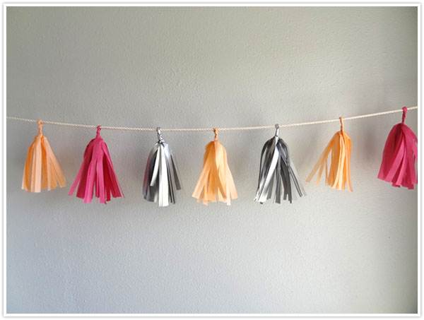 Colorful fringe garland