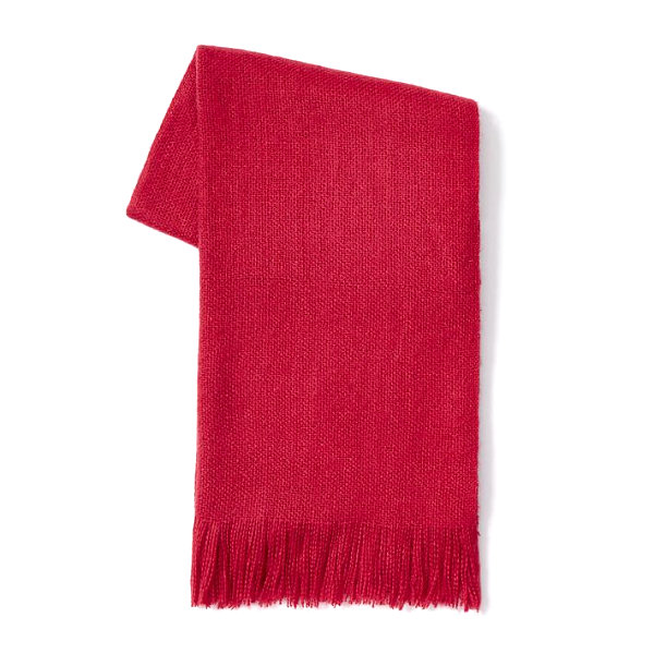 Cozy red throw