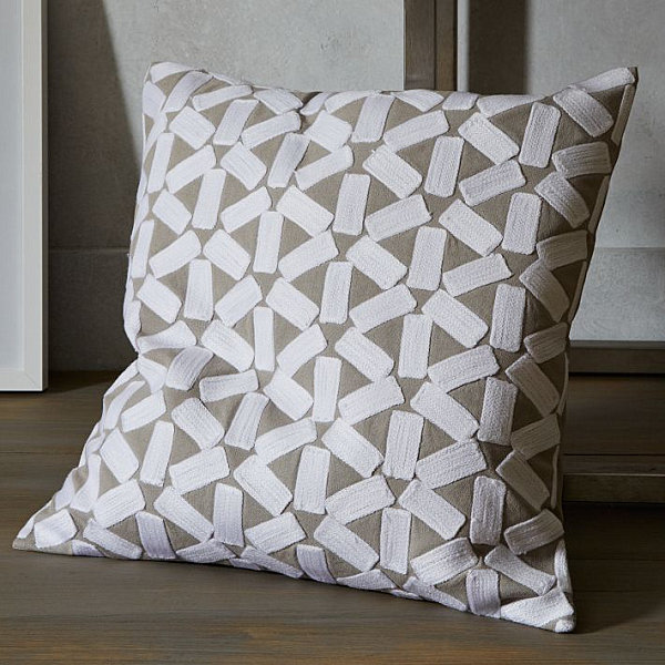 Crewel pillow cover