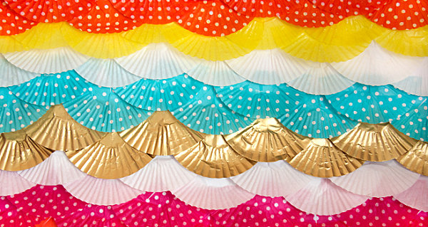 Cupcake liner backdrop