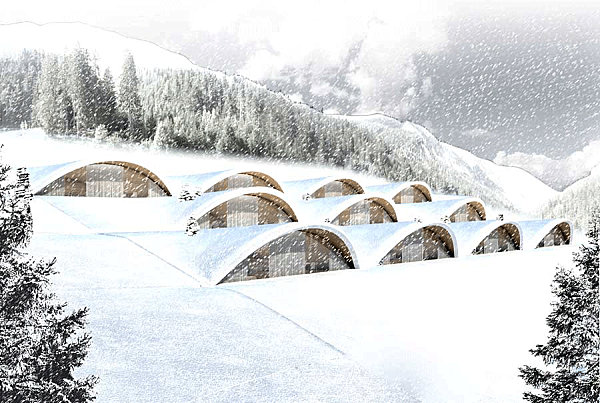 Eco-friendly underground hotel