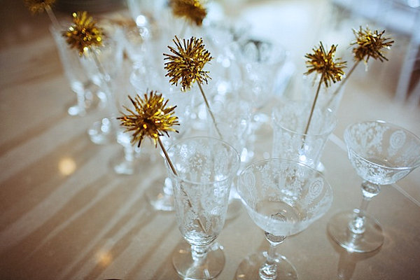 Festive cocktail swizzle sticks