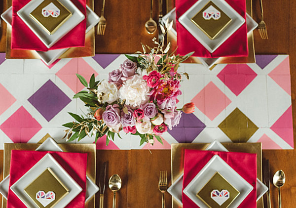 Geometric wedding table