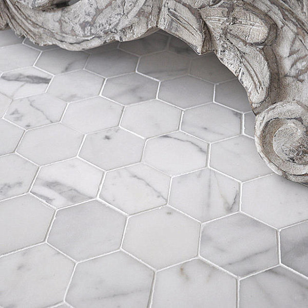 Hexagonal marble tile