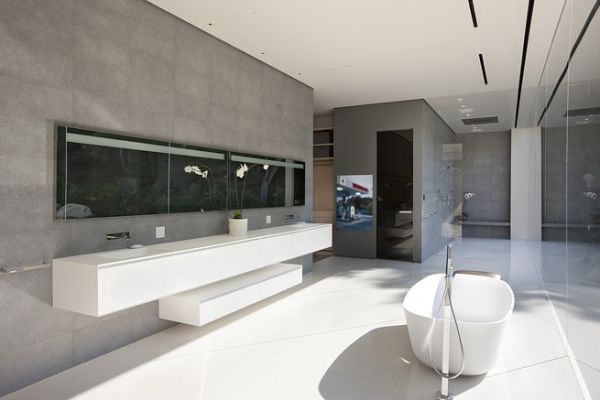 Lavish bathroom with modern minimalism