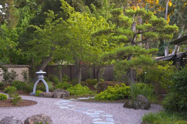 Minimal Japanese Garden with elegant use of rock and sand